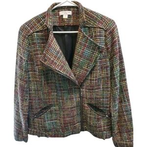 Coldwater Creek Multicolor Tweed Blazer Jacket